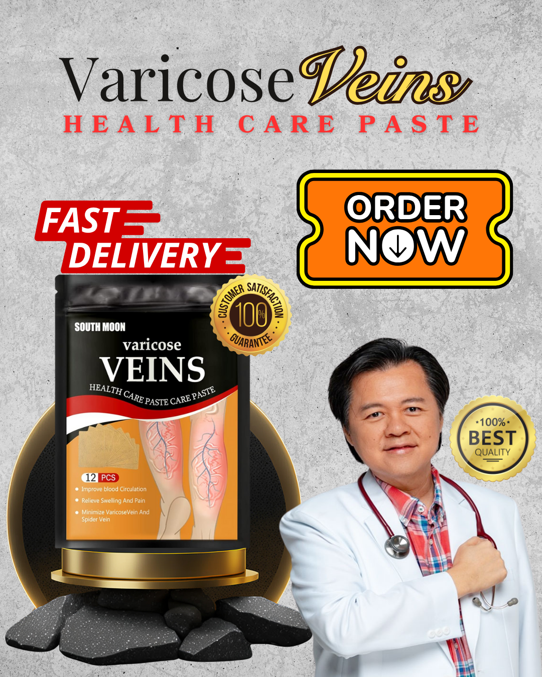 DocOng Effective Varicose Veins Health Care Paste 12pcs 24pcs 36pcs 48pcs