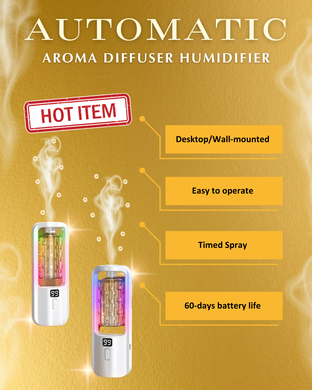 Iwasan ang amoy kulob at paa, gumamit na nitong Automatic Aroma Diffuser Humidifiers Essential oil