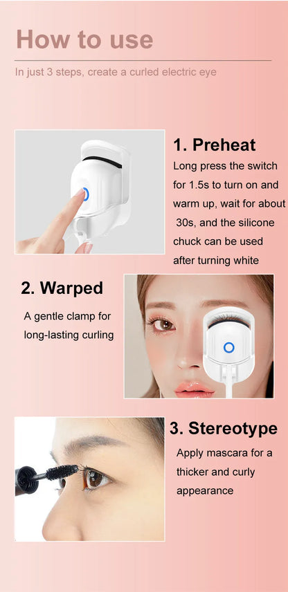 Original na lagi ginagamit ng mga nagme make up Vlog tong Electric Heated Eyelash Curler Buy 1 Get 1