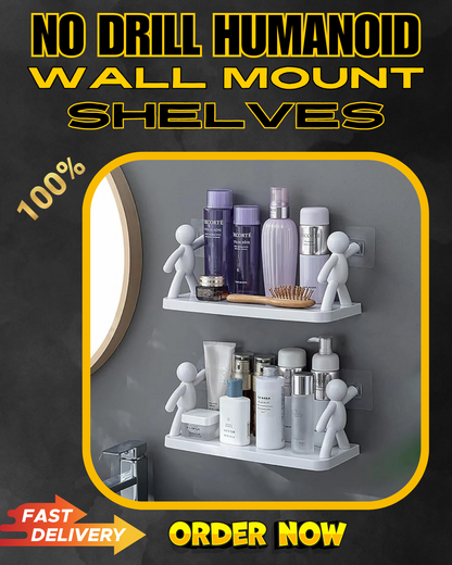 Bitoy's Favorite  Shelves ay itong No Drilling Humanoid Design Wall Mounted Shelves