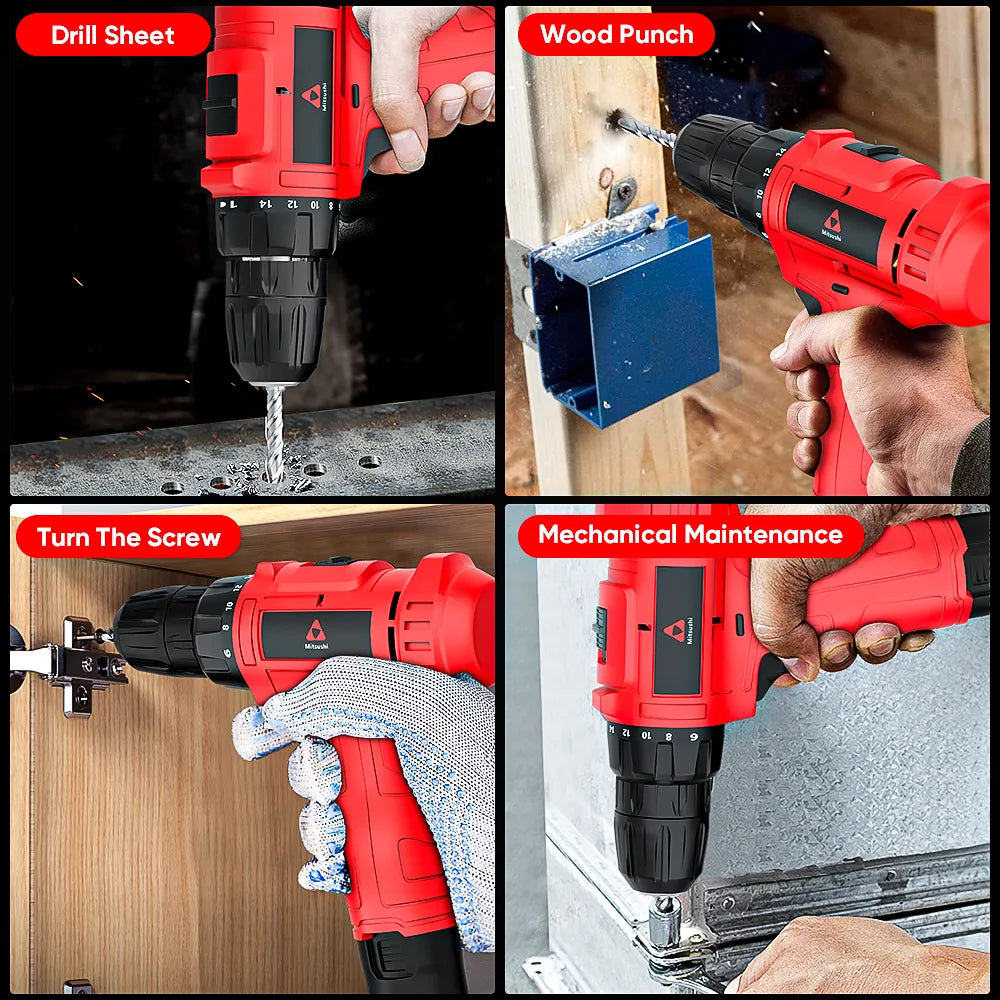 Foreman sobrang ganda netong 2024 29pcs Electric drill cordless drill 12V Double Speed