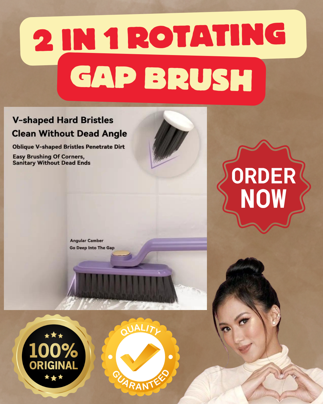 Kailangan naten to panlinis to ng mga helper Vloggers tong 2 in 1 Rotating Gap Brush For Bathroom Cleaning Buy 1 Get 1