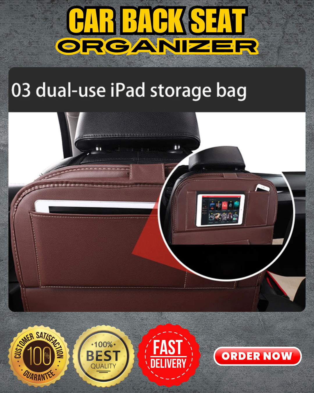 Best Selling Car Back Seat Organizer with Smart Buyer Choice of 2pcs and 1pc only