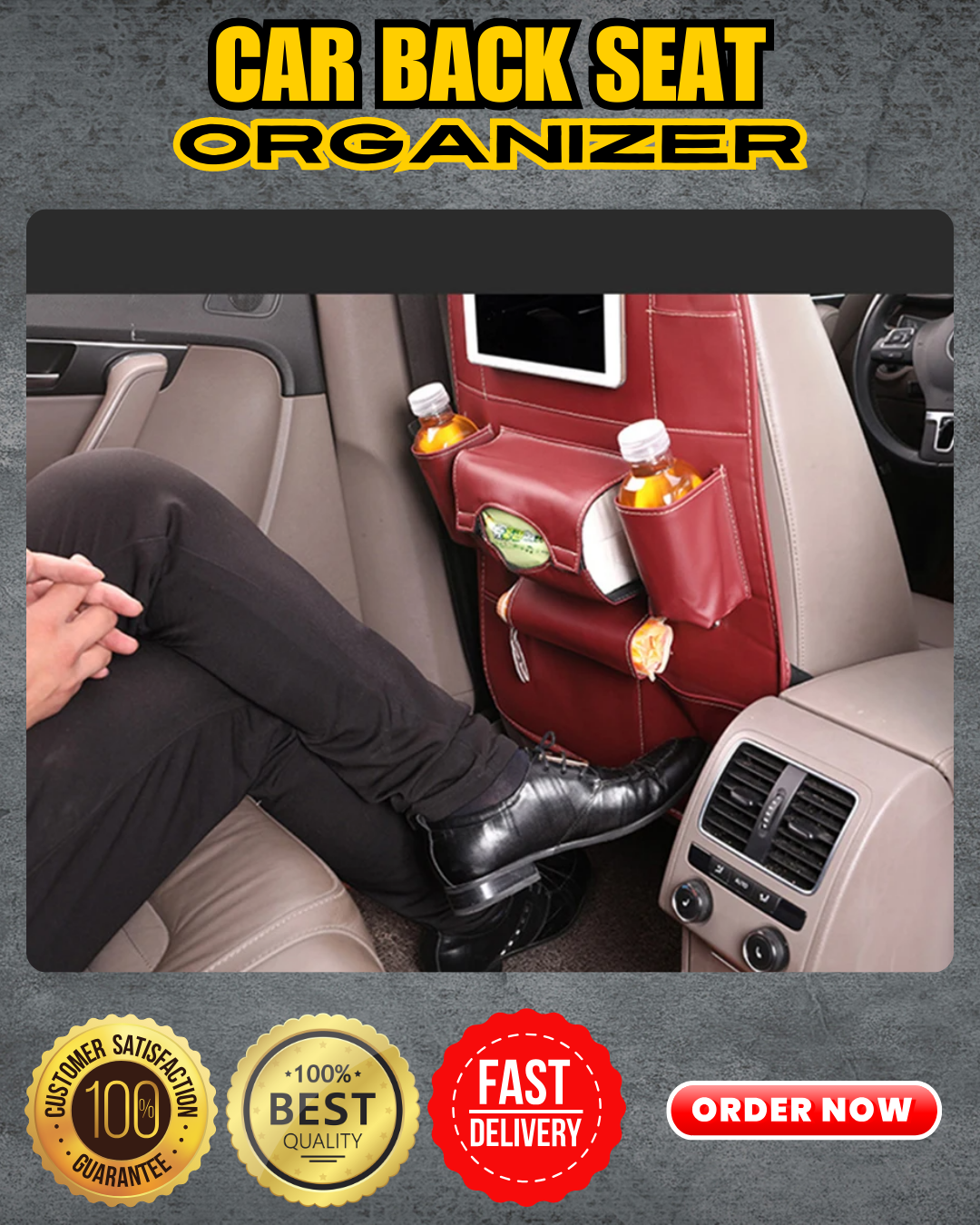 Best Selling Car Back Seat Organizer with Smart Buyer Choice of 2pcs and 1pc only