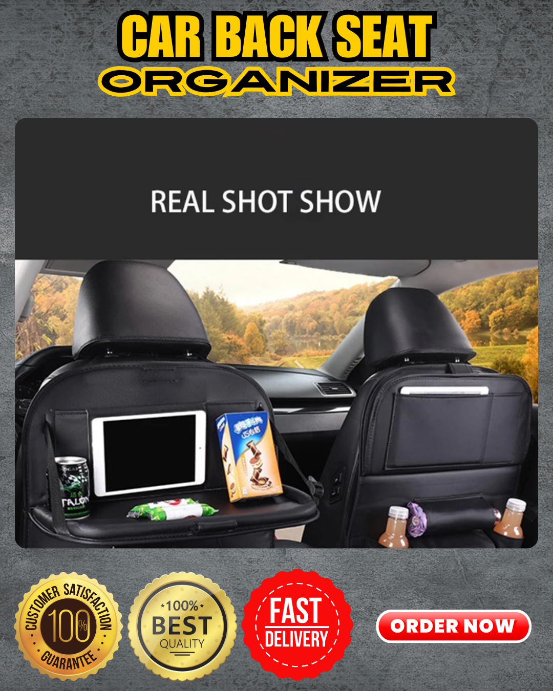 Best Selling Car Back Seat Organizer with Smart Buyer Choice of 2pcs and 1pc only